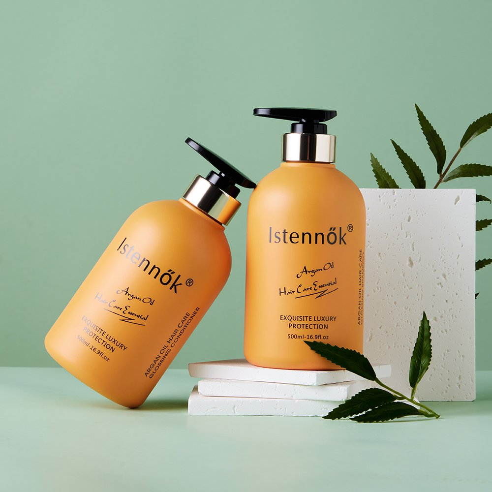 Sulfate Free Professional Color-Treated Hair Biotin Shampoo Istennok Moisturizing Argan oil Glossing Shampoo and Conditioner