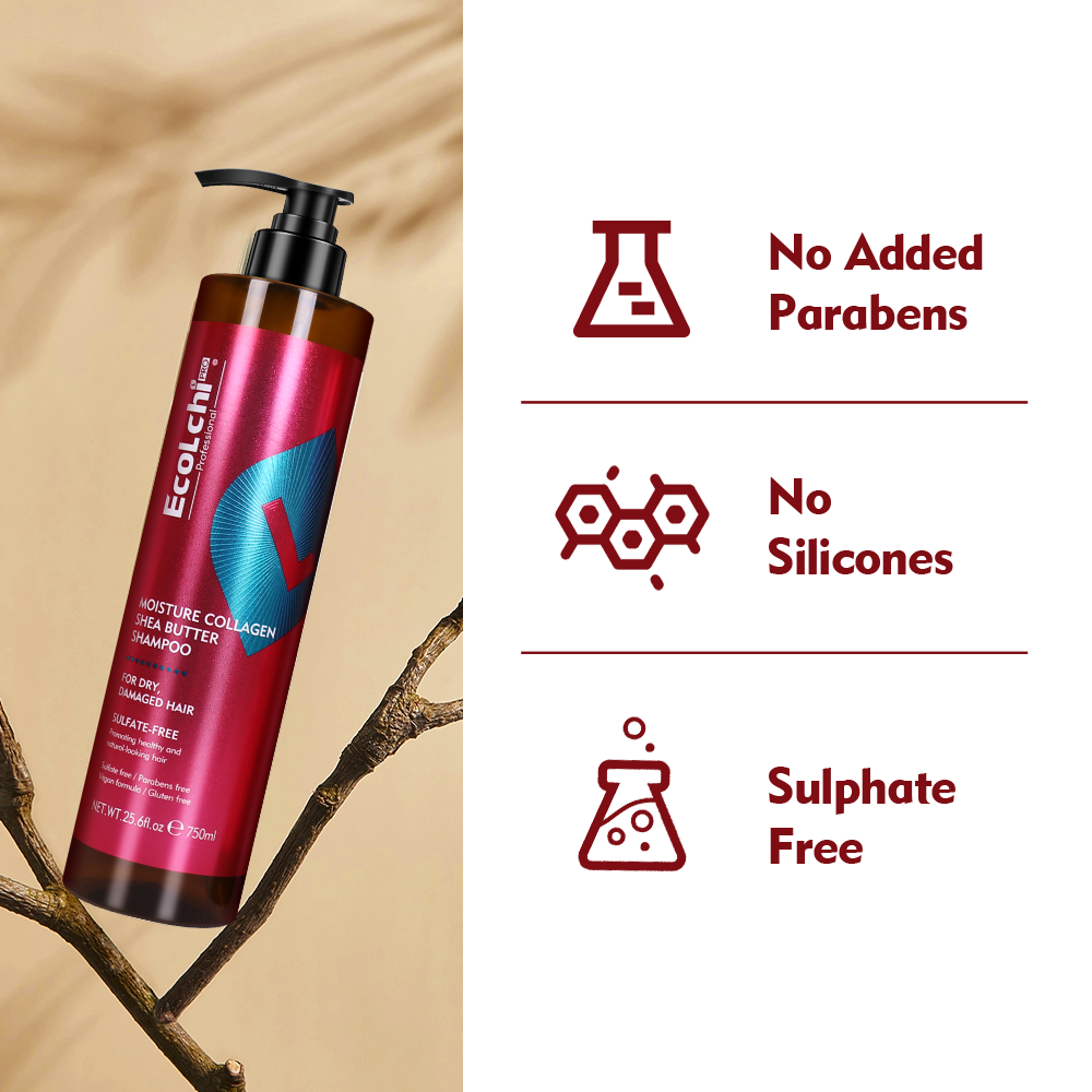 Ecolchi PRO Organic Hair Care Argan Oil Nourishing Sufate-Free Shampoo Moisture Collagen Treatment Hair Shampoo