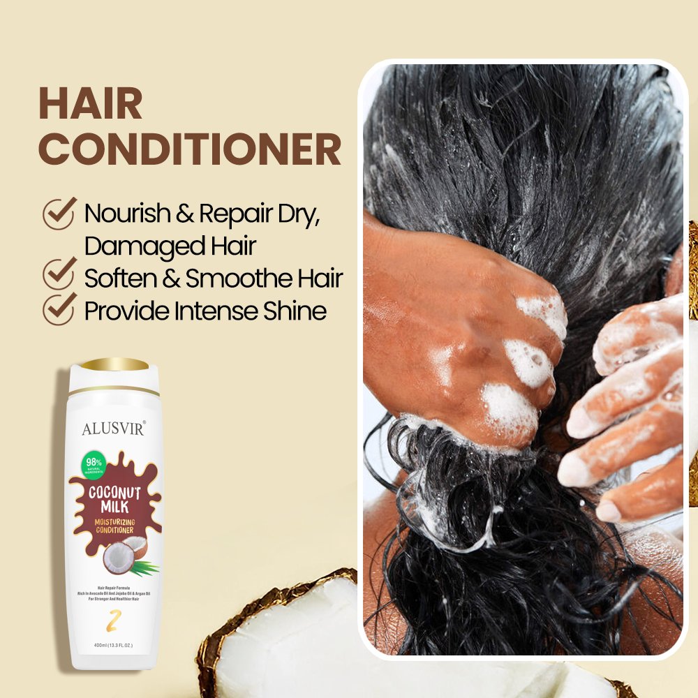 Private Label Hair Shampoo And Conditioner Set Organic Natural Hair Care Coconut Oil Shampoo Conditioner Body Shower Gel Kit