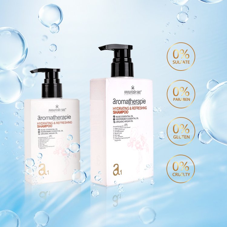 Private label Smooth and Silky natural organic repairing shampoo without sulfate