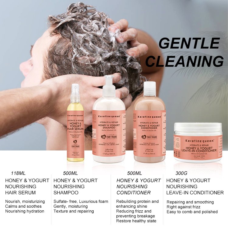 Daily Hydration Private label organic nourish Moisturizing Hair Honey Yogurt shampoo