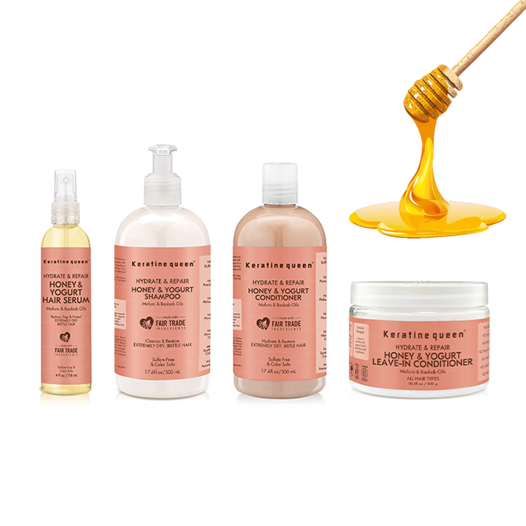 Daily Hydration Private label organic nourish Moisturizing Hair Honey Yogurt shampoo