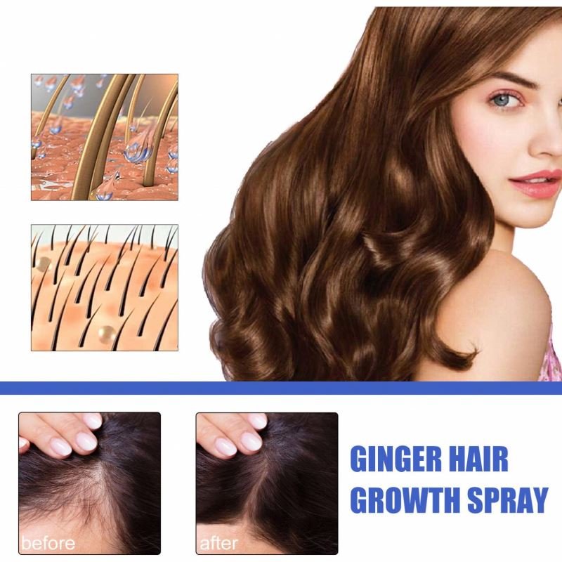 EELHOE Herbal Anti Loss Serum Essential Oil For Regrowth Hair Growth Ginger Spray