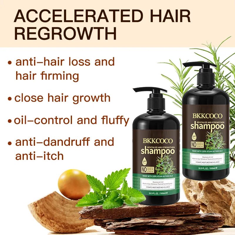 Korean Organic Natural Rosemary Hair Straightening Shampoo And Conditioner For Thinning Hair