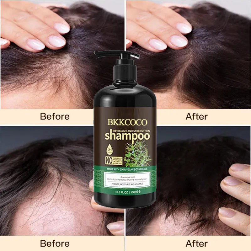 Korean Organic Natural Rosemary Hair Straightening Shampoo And Conditioner For Thinning Hair