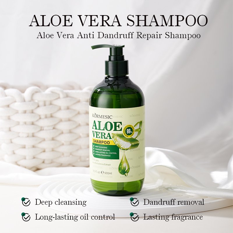 KORMESIC Natural Plant Hair Care Products hair products natural smooth Anti-dandruff aloe vera shampoo for Men and Womens