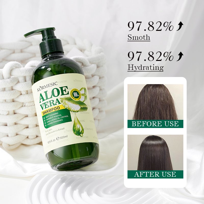 KORMESIC Natural Plant Hair Care Products hair products natural smooth Anti-dandruff aloe vera shampoo for Men and Womens