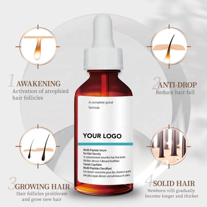 Best Serum Manufacturers Multi-Peptide Serum For Hair Density Oem Hair Tonic Bottle Hair Regrowth Serum