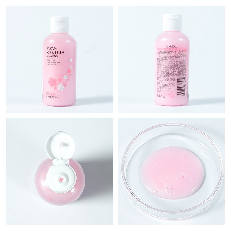 Organic Sakura Hair Hhampoo Scalp Care Dandruff Shampoo Nourishing Moisturizing Anti-Dandruff Feature Smooths Cleans Hair Scalp