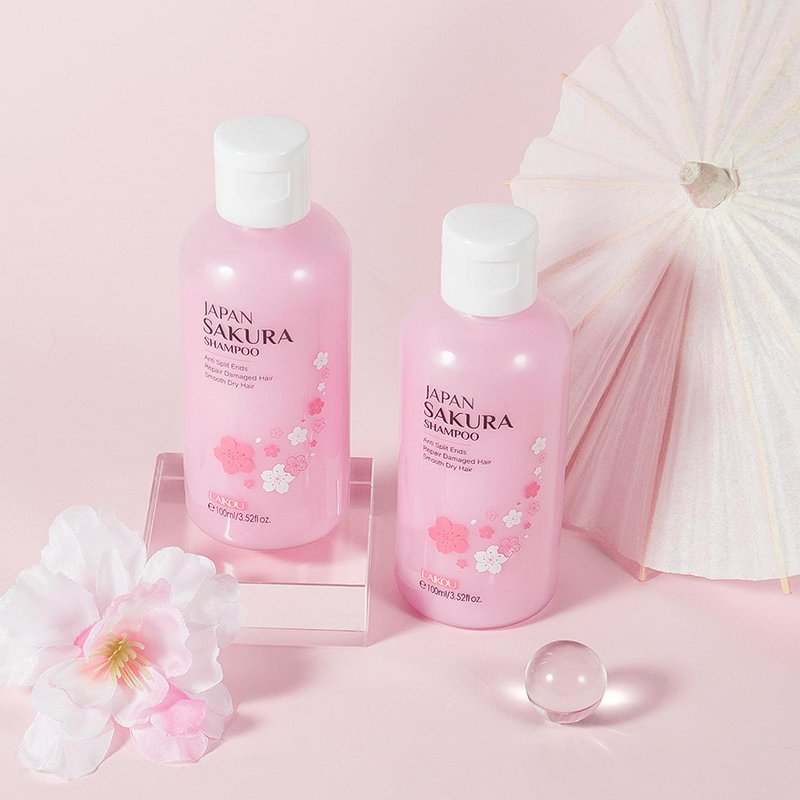 Organic Sakura Hair Hhampoo Scalp Care Dandruff Shampoo Nourishing Moisturizing Anti-Dandruff Feature Smooths Cleans Hair Scalp