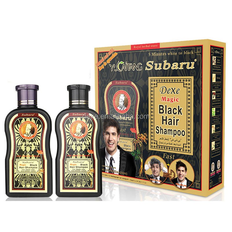 A wash black color shampoo wholesale Subaru black hair shampoo