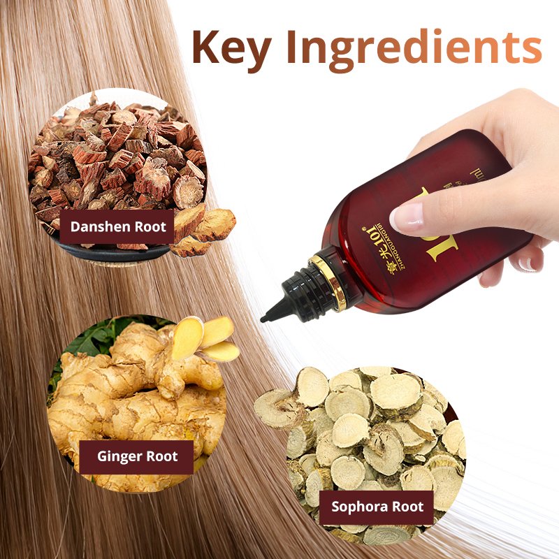 Private Label 7-Day Ginseng Extract Tonic Herbal Liquid Formula for Damaged Hair Hair Loss Prevention and Regrowth
