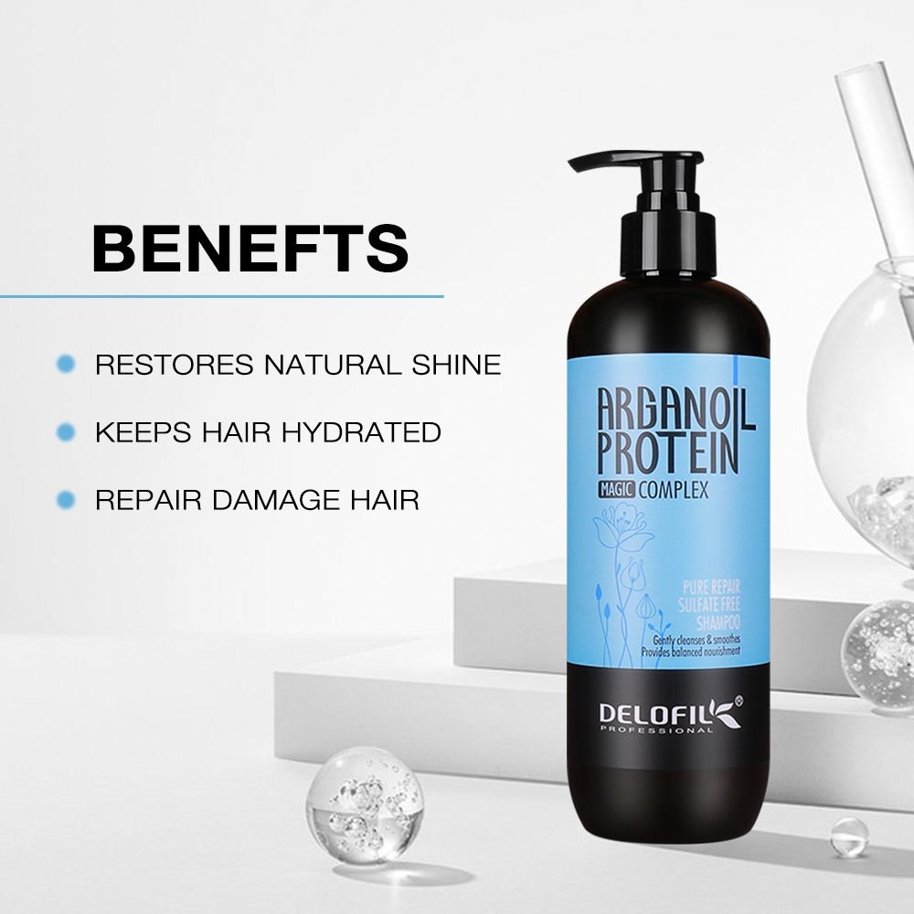 Delofil Private Label Protein Argan Oil Keratin Hair Mask Sulfate Free Hair Shampoo And Conditioner Hair Care Set