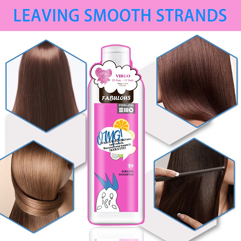 FEELING Emo Protein Shine Keratin Shampoo Improves Hair Shine And Manageability Luminescent Brazilian 300ml
