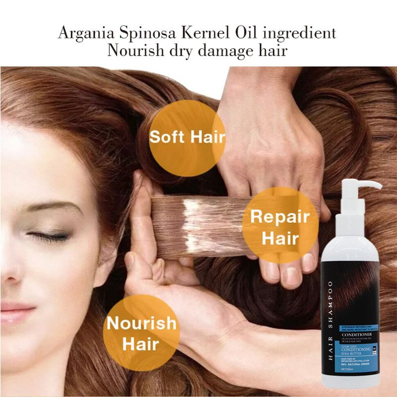 Professional Hair Care Products Scalp Deeply Clean Organic Shea Butter Hair Shampoo And Conditioner