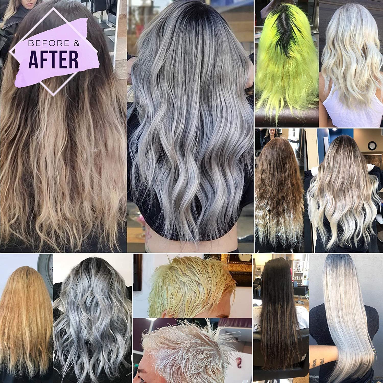 Private Label Salon Quality Blonde Hair Anti- Brassy Purple Toner No Yellow Shampoo Violet Silver Shampoo