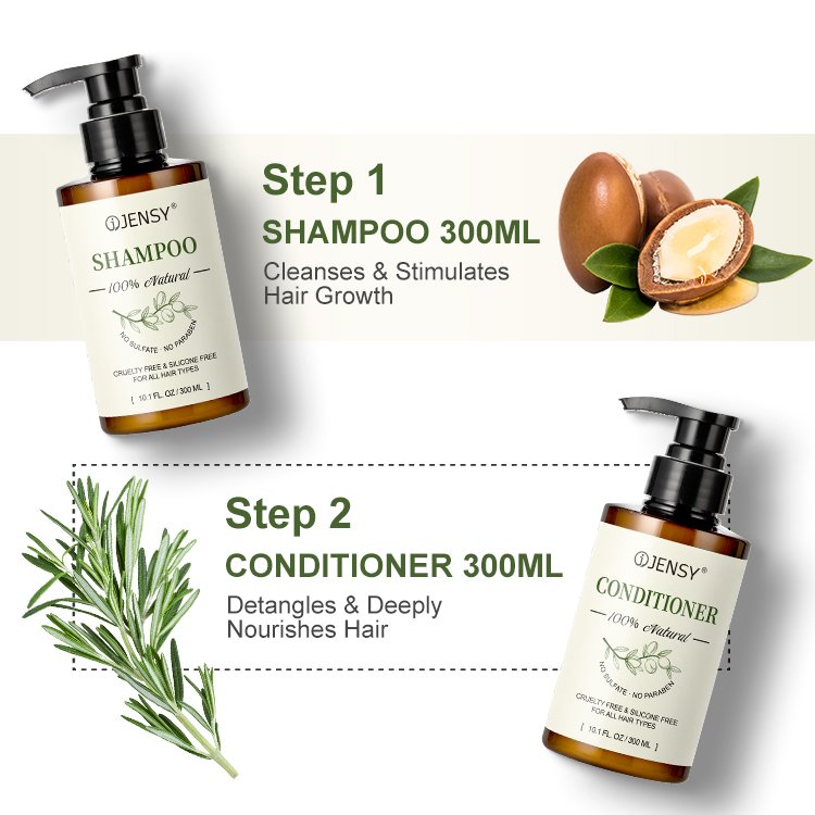 Private label rosemary shampoo biotin collagen caffeine natural organic sulfate free hair growth oil shampoo and conditioner set