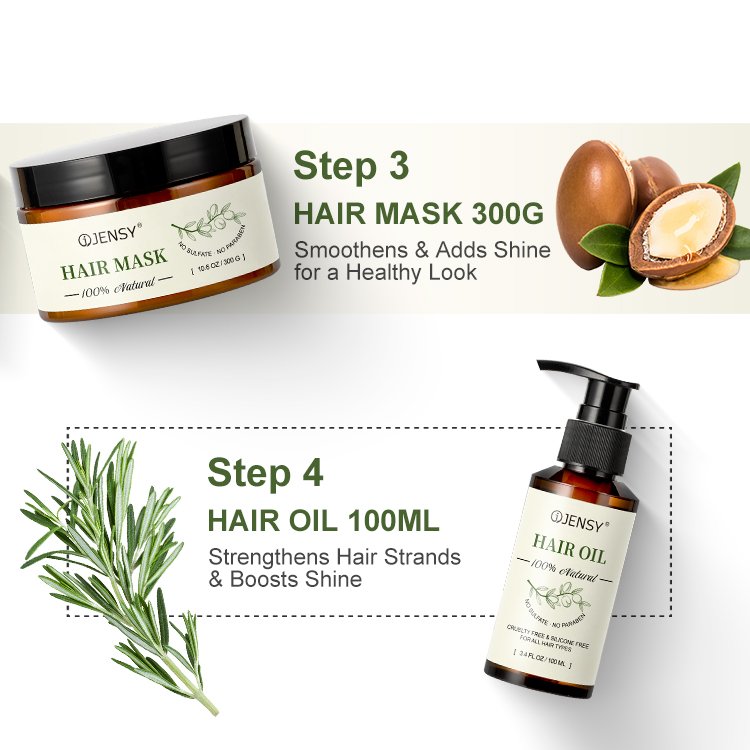Private label rosemary shampoo biotin collagen caffeine natural organic sulfate free hair growth oil shampoo and conditioner set