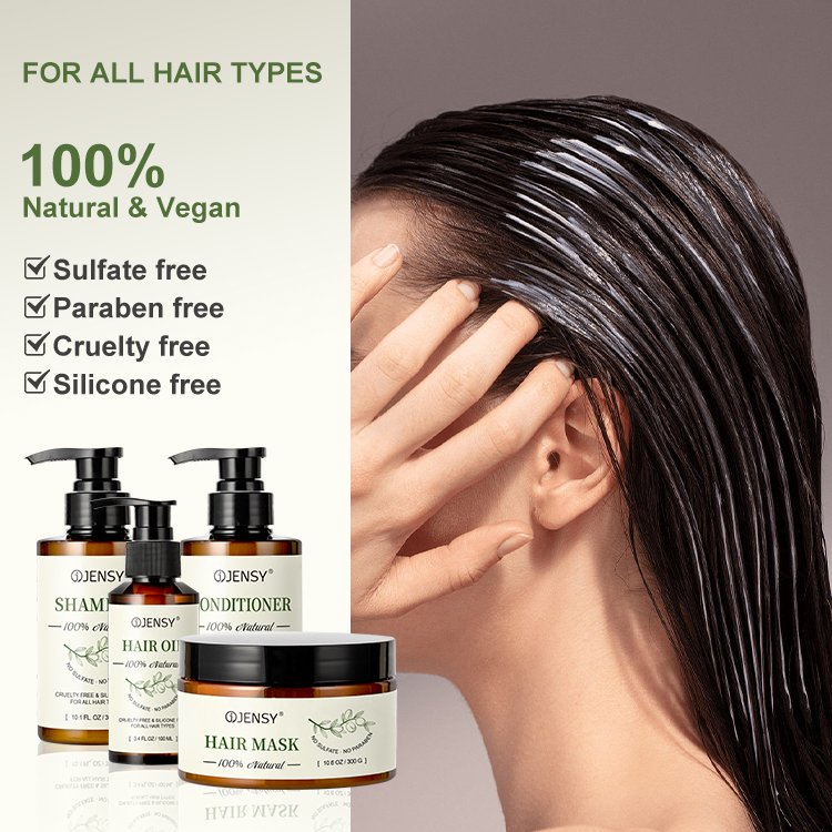 Private label rosemary shampoo biotin collagen caffeine natural organic sulfate free hair growth oil shampoo and conditioner set