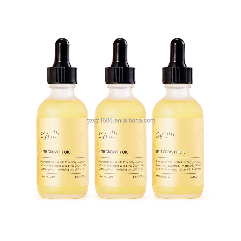 private label organic natural african black women with castor and biotin regrowth serum rosemary hair growth oil