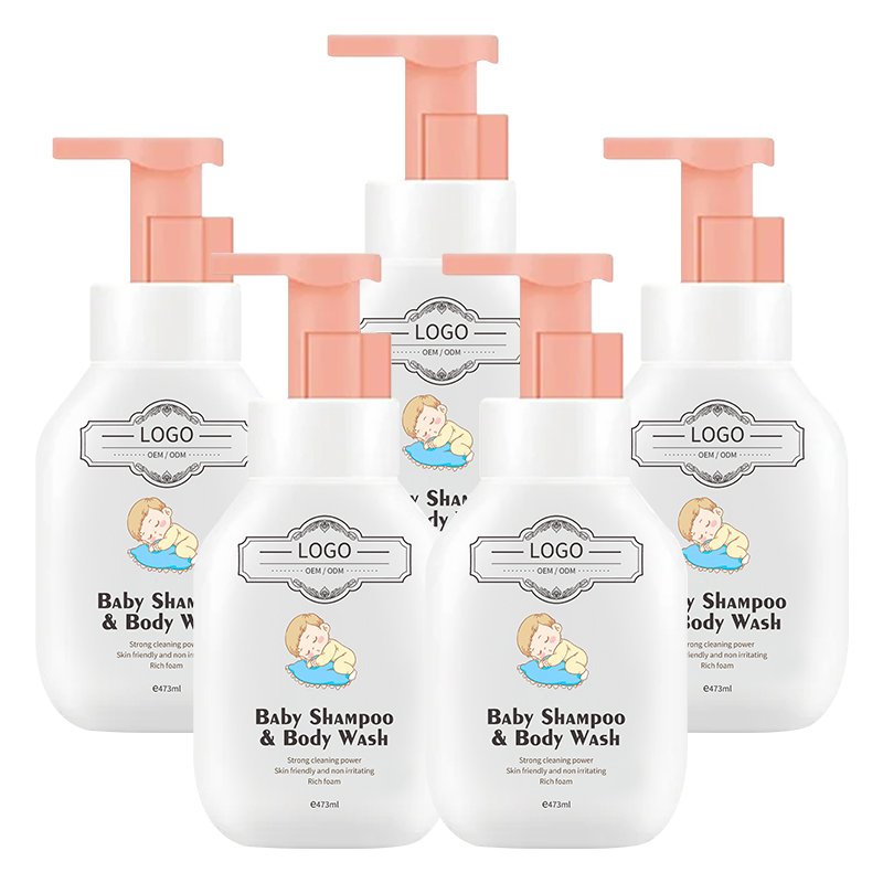 OEM/ODM Natural And Hair Products Custom Avocado Baby Shampoo and Wash Body Lotion Baby's Skin Care Set