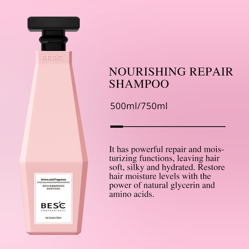 Factory Hot sale 500 ml 750 ml Lasting Fragrance amino acid hair shampoo and conditioner for anti frizz Deep Cleaning