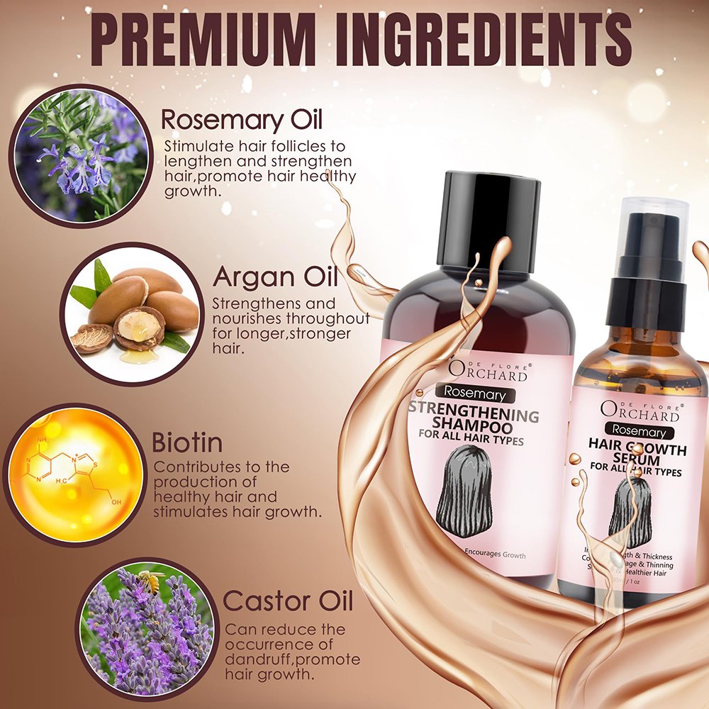 Hot Selling Hair Care Moisturizing And Repairing Ingrowth Rosemary Oil Hair Growth And Shampoo
