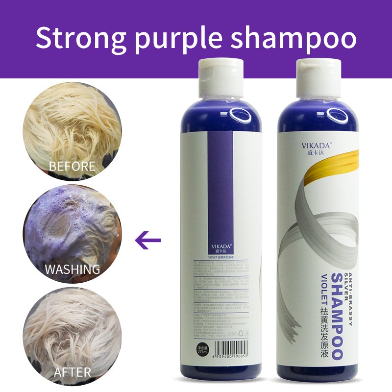 Purple Shampoo Silicone Free Sulfate Free Silver Shampoo Repairing Anti Brass Silver Hair for Blond Hair
