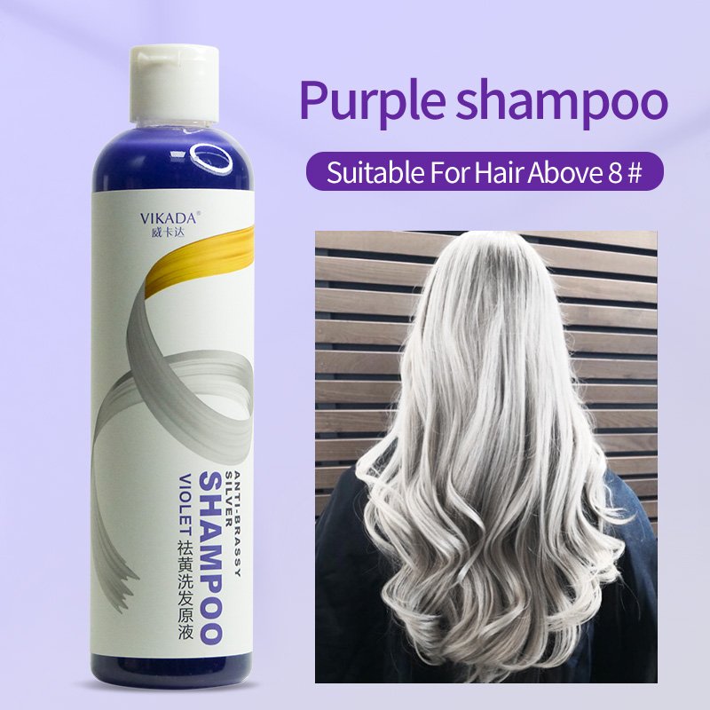 Purple Shampoo Silicone Free Sulfate Free Silver Shampoo Repairing Anti Brass Silver Hair for Blond Hair