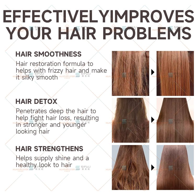 Huati Sifuli elybiohair hair scalp keratin protein collagen moisturizing silky curing shampoo and conditioner for men