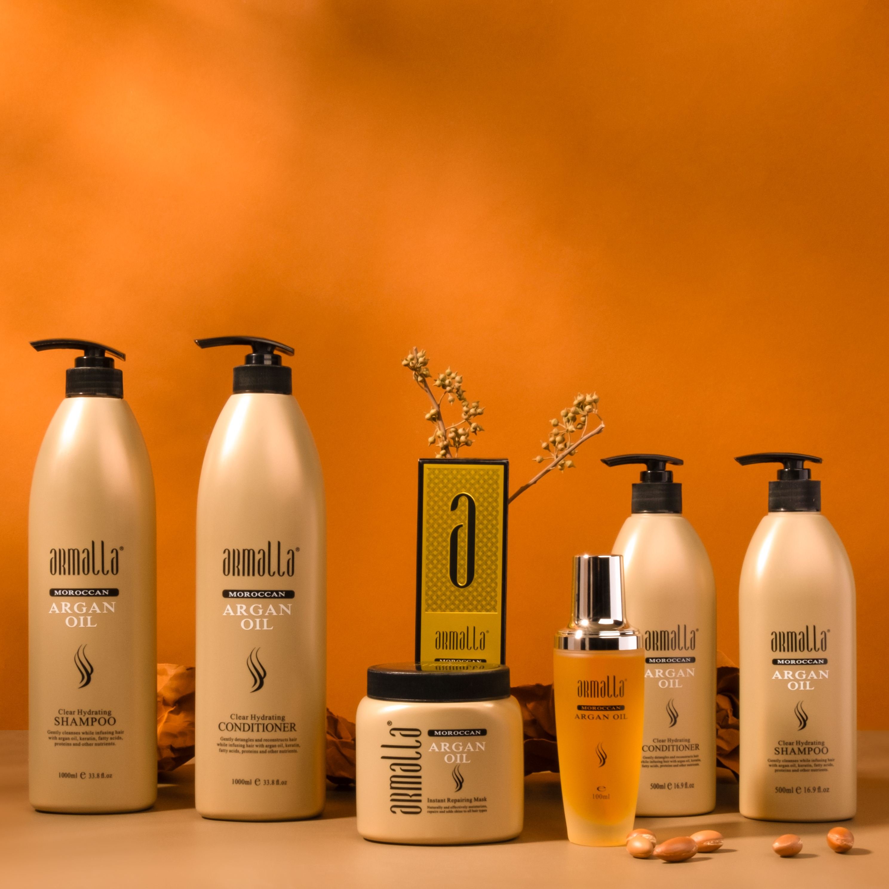 Armalla Salon Champoo Product Best Curly Hair Moroccan Argan Oil Shampoo For Damage Hair