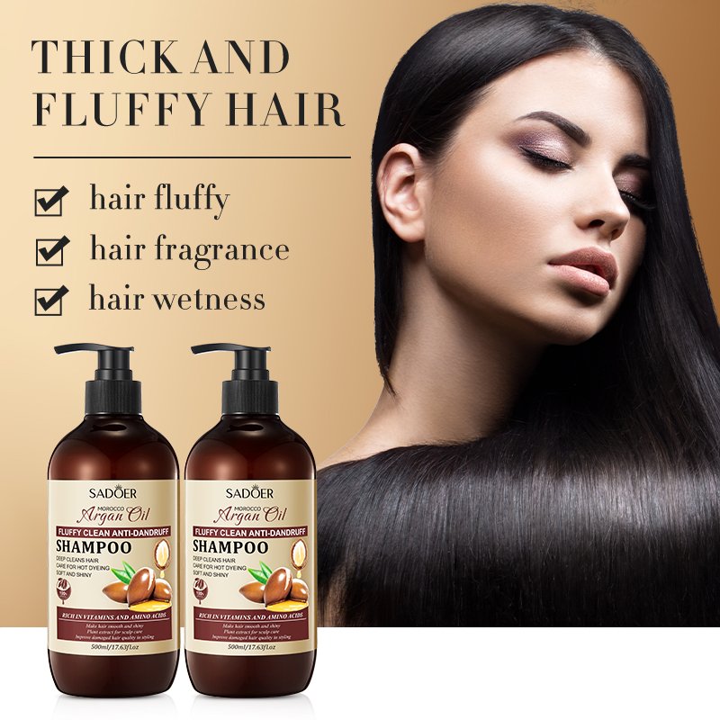 OEM ODM SADOER Organic argan oil Dandruff removal fluffy hair refreshing hair lotion shampoo