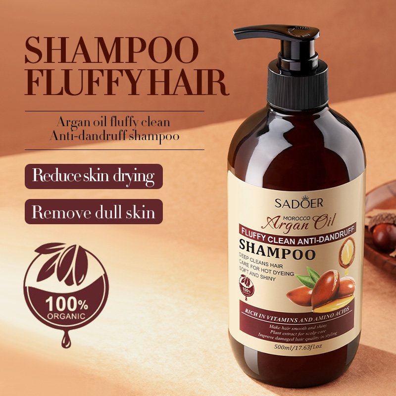 OEM ODM SADOER Organic argan oil Dandruff removal fluffy hair refreshing hair lotion shampoo