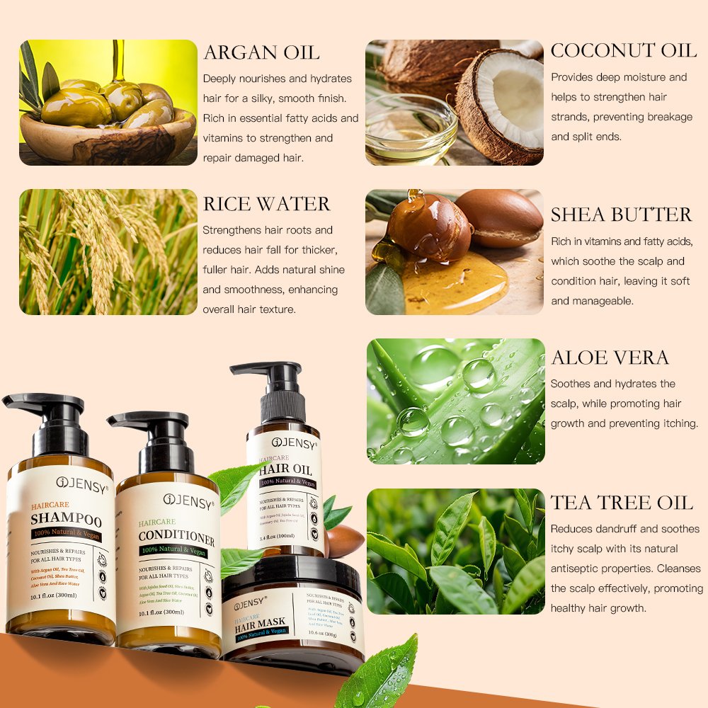Private Label Organic Rosemary Oil Hair Growth Keratin Collagen Hair Treatment Mask Sulfate Free shampoo Conditioner Hair Care