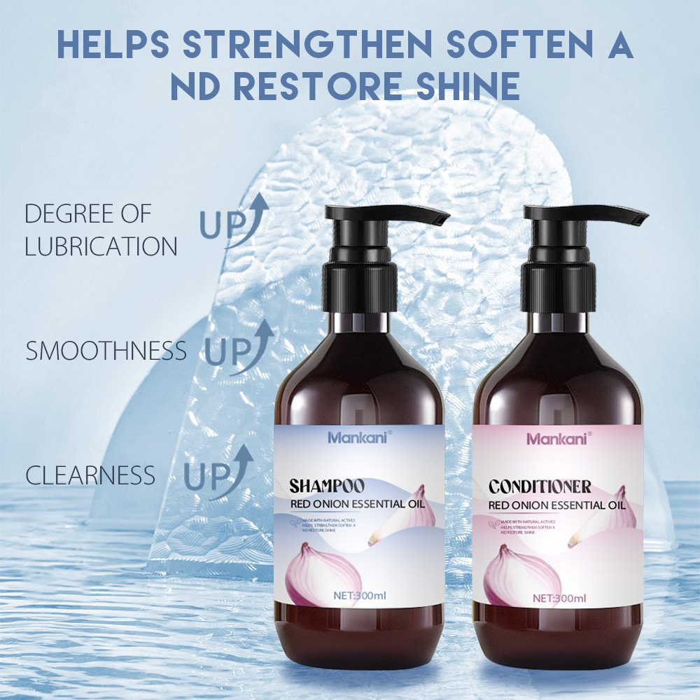 OEM Hair Care Product Anti-dandruff Red Onion Herbal Anti Hair Loss Hair Growth Shampoo And Conditioner Set