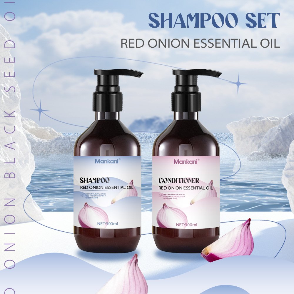 OEM Hair Care Product Anti-dandruff Red Onion Herbal Anti Hair Loss Hair Growth Shampoo And Conditioner Set