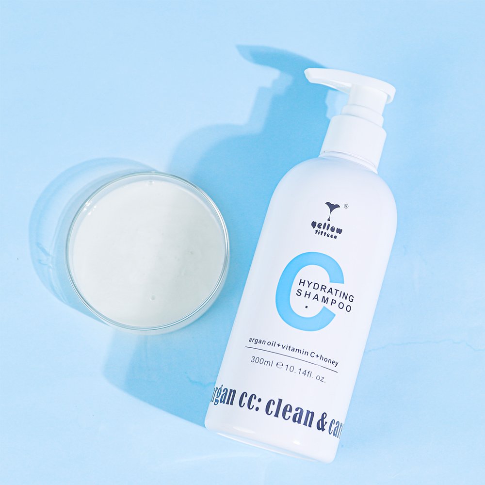 Hair care customized logo honey vitamin C hydrating cleansing organic herbal hair shampoo