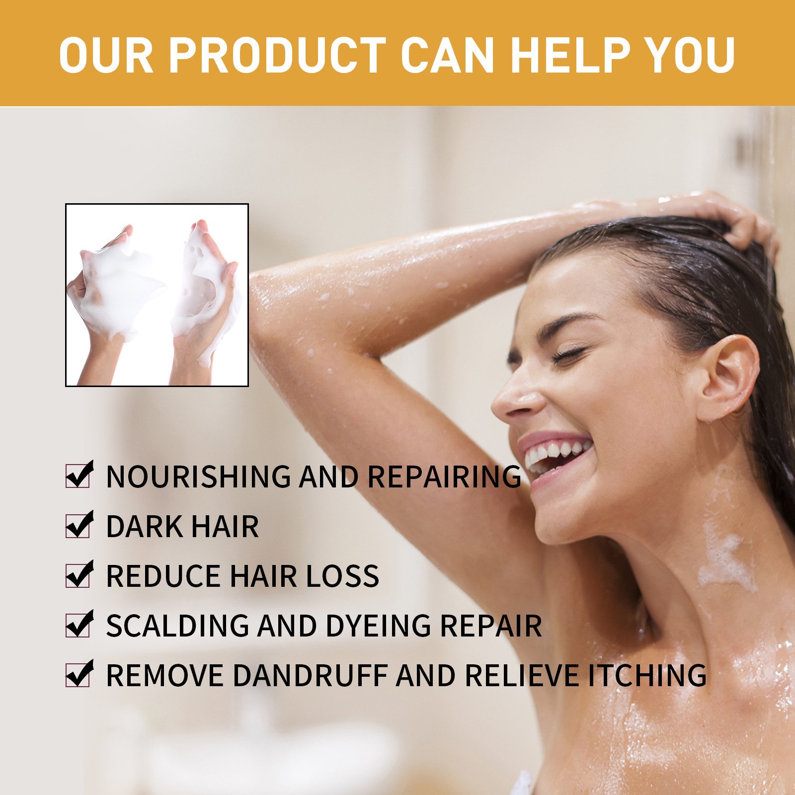EELHOE Ginger Shampoo and Soap for Strong and Dense hair smooth repair dry and damaged hair ends