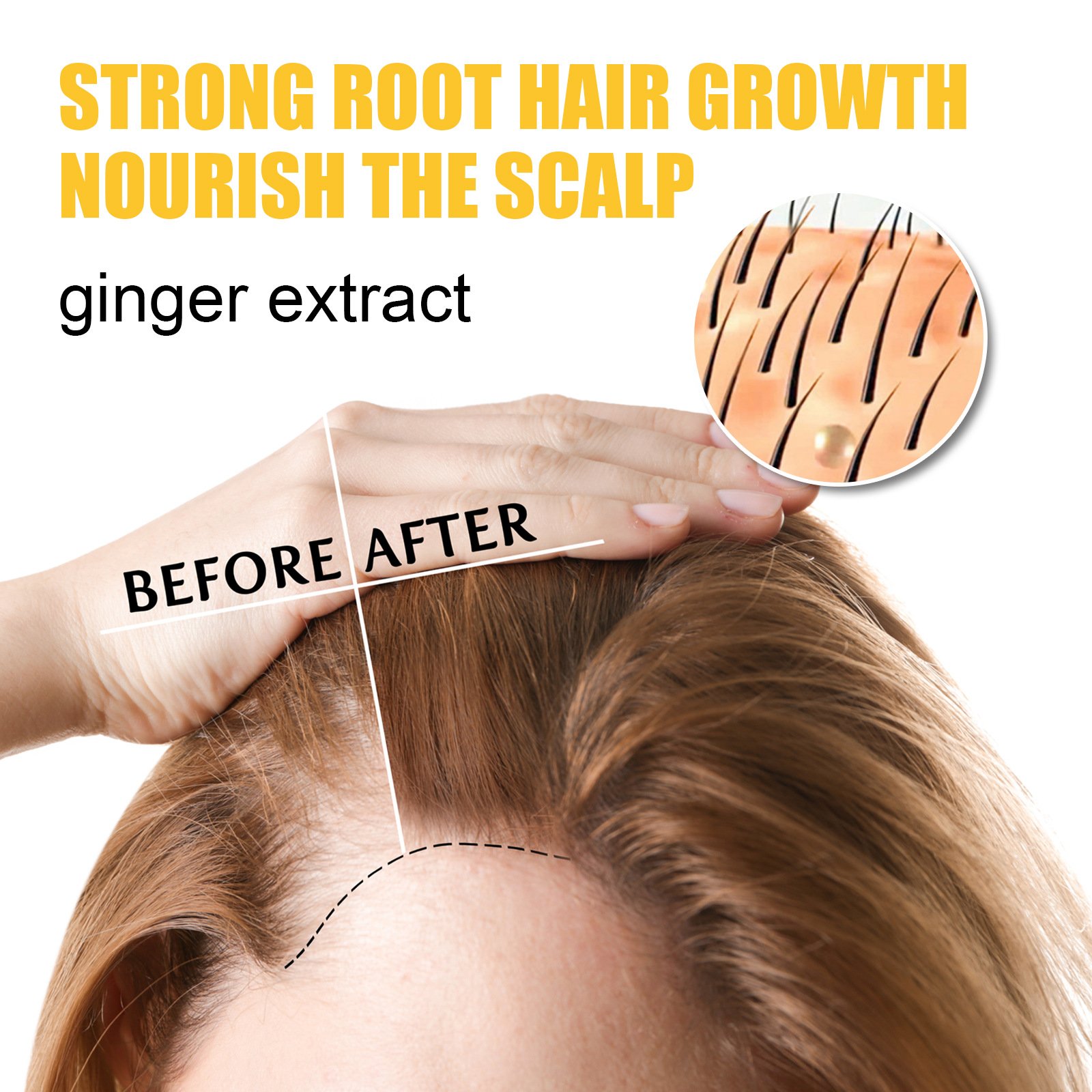 EELHOE Ginger Shampoo and Soap for Strong and Dense hair smooth repair dry and damaged hair ends