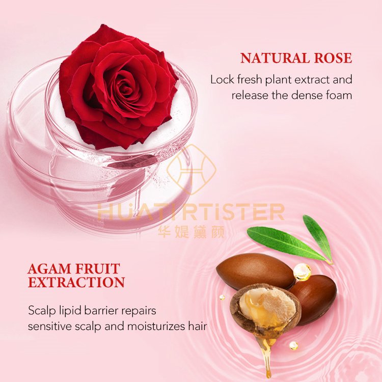 Huati Sifuli Beutauliwy Private Label Nourishing Pure Natural Bulgarian Rose Essential Oil 800ml Shampoo And Conditioner