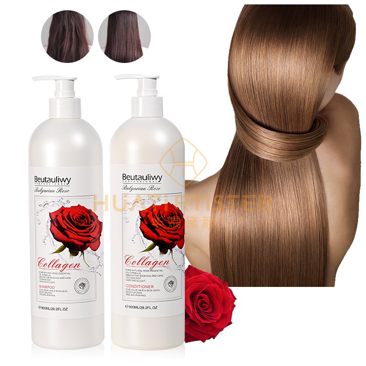 Huati Sifuli Beutauliwy Private Label Nourishing Pure Natural Bulgarian Rose Essential Oil 800ml Shampoo And Conditioner