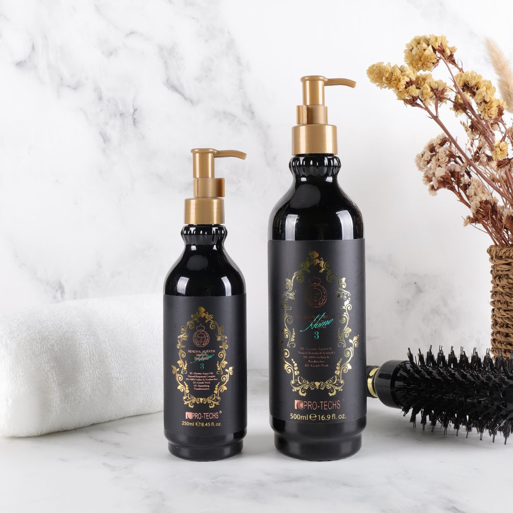 PRO TECHS 250ml 500ml 1000ml Paraben Free Sulfate Free Keratin Nature Smooth Shampoo