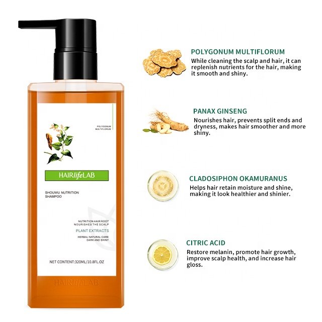 Wholesale Shouwu Shampoo China Herbal Vegan Hair Shampoo For Hair