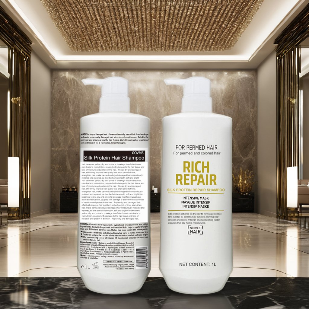 Organic Silk Protein Repair Shampoo After Color Repair Hair Regrowth Nourishing Shampoo 1000ml