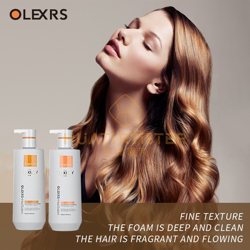 OLEXR 500ml hair argan oil hair collagen shampoo and conditioner with argan oil smooth mask moisture deep
