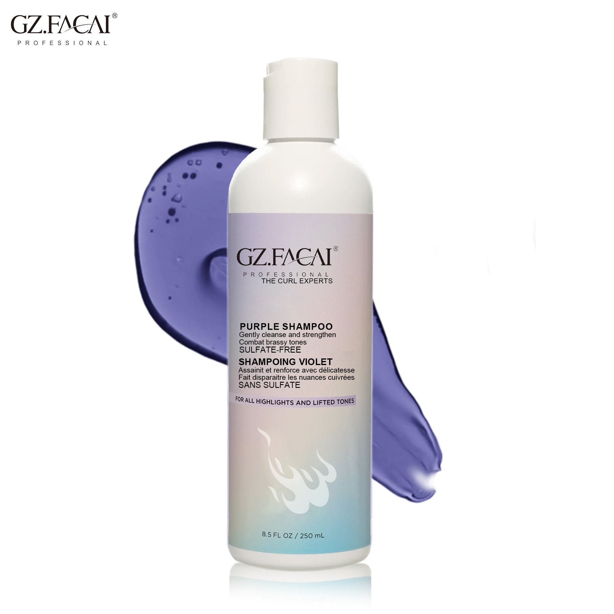 Salon Professional Use Sulfate Free Purple Shampoo For Blonde Hair Color Protecting Remove Yellow Anti Brass Purple Shampoo
