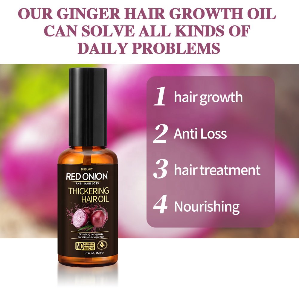 OCCA Private Label Wholesale Natural Organic Scalp Vegan Hair Care Loss Treatment Argan Castor Red Onion Hair Growth Oil Serum