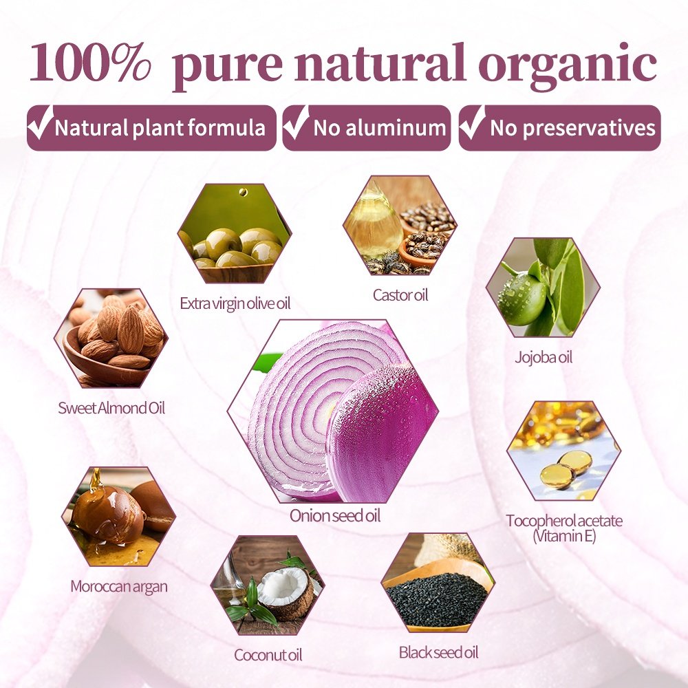 OCCA Private Label Wholesale Natural Organic Scalp Vegan Hair Care Loss Treatment Argan Castor Red Onion Hair Growth Oil Serum