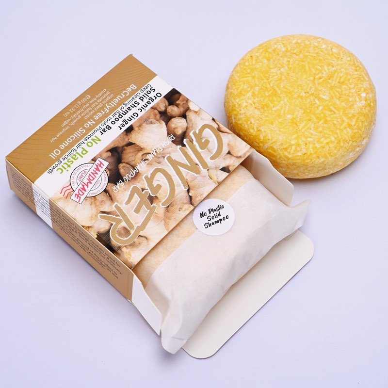 Wholesale Handmade Natural Organic Ginger Hair Shampoo Bar Soap 60g Shampoo Bars