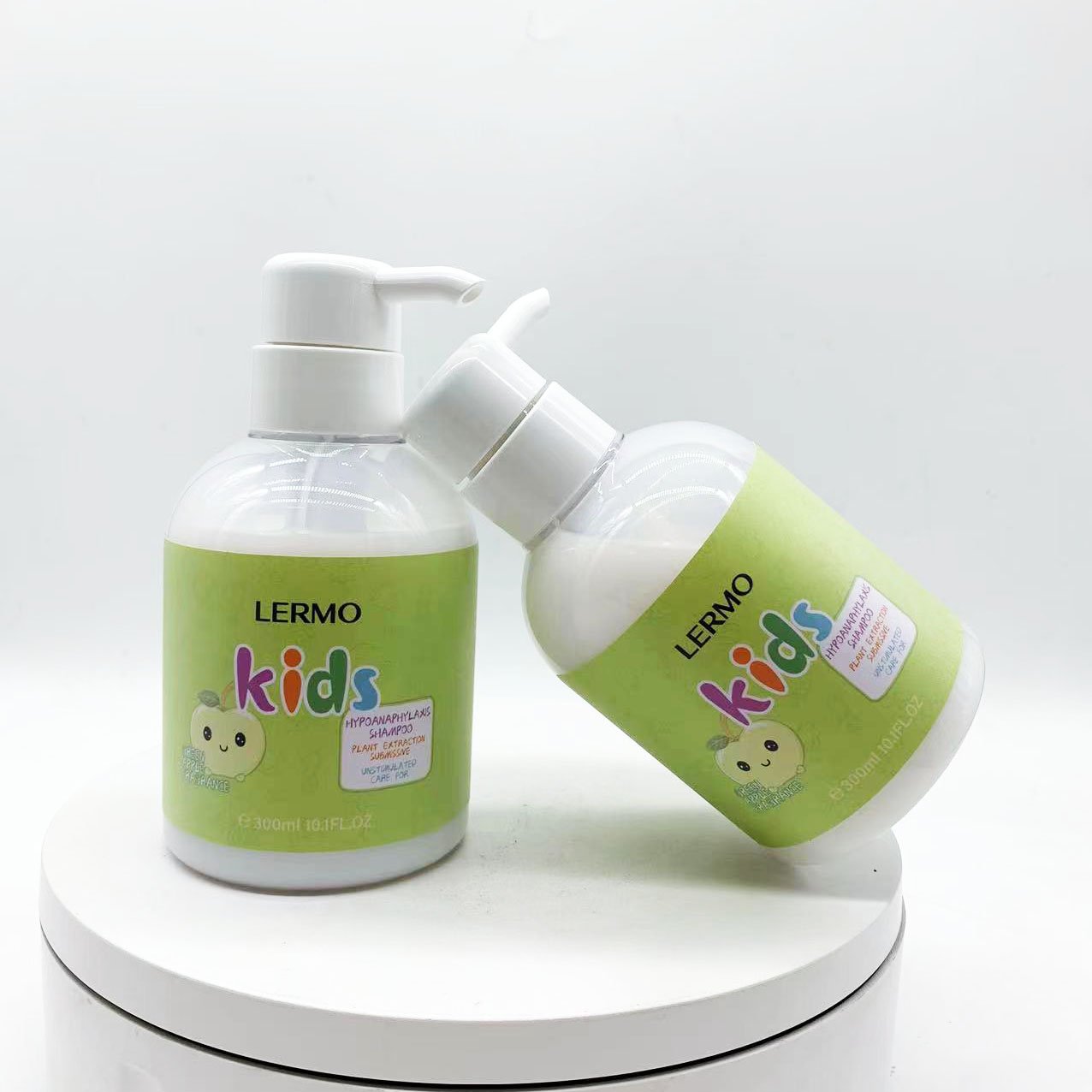 Private Label LERMO 500ml green apple children shampoo anti -frizz smoothing hair shampoo Mild no irritation kids shampoo